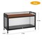 Sturdy Countertop Storage Rack with Glass Door, Metal Organizer with Adjustable Feet for Kitchen